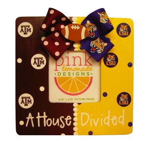 A House Divided Wood Hand Painted Handpainted Custom Picture Frame ANY Two Teams