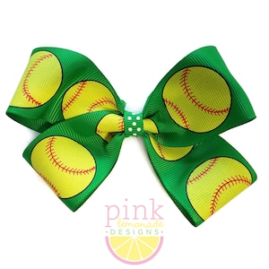 Kelly Green Fast Pitch Softball Team Pitcher Girls Hair Bow Hair Clip