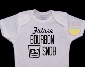 Future Bourbon Snob Funny Baby Onesie Bodysuit