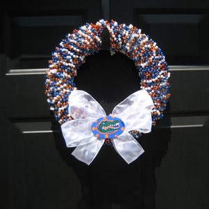 Customizable House Divided Beaded Wreath Any 2 Teams image 2