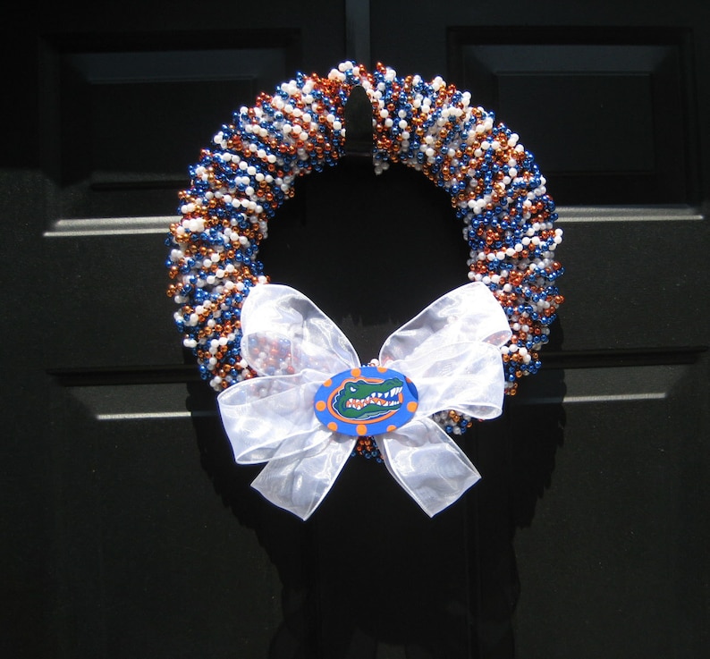 Customizable House Divided Beaded Wreath Any 2 Teams image 2