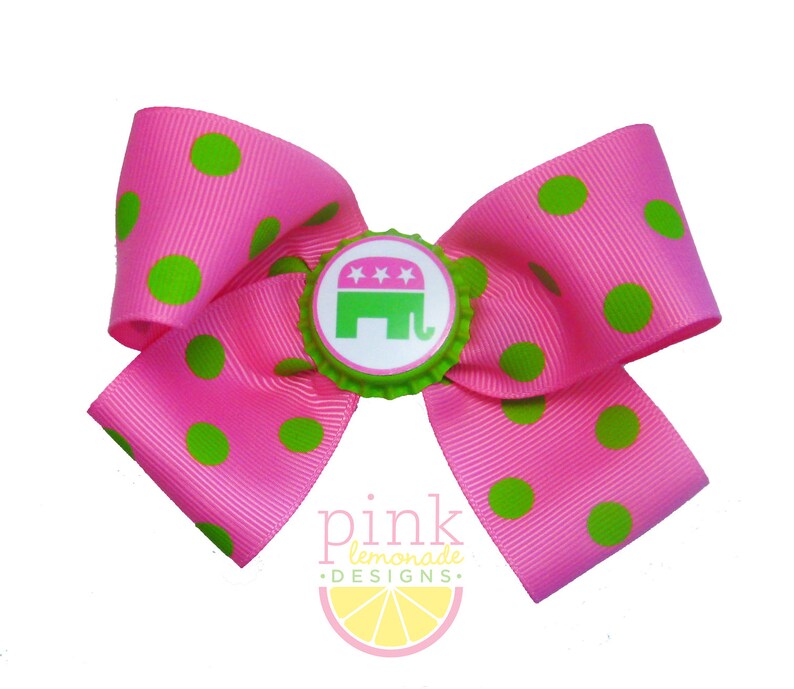 For the Preppiest Little Republican A GOP Hair Bow image 1