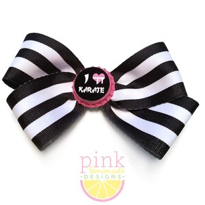 I Love Karate Martial Arts Karate Athlete Girls Hair Bow Hair Clip