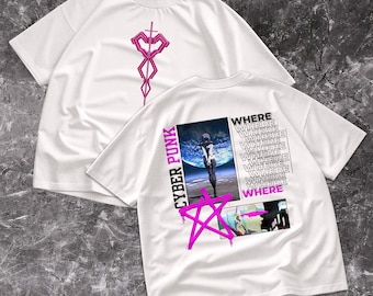 Comfort Colors Cyberpunk Edgerunners Lucy T-Shirt | Heart Sword Shirt