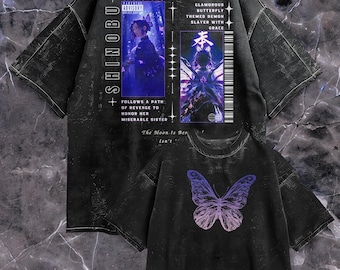 Mörka och bekväma färger Shinobu Kocho Demon Slayer T-shirt | Kimetsu no Yaiba Anime-tröja