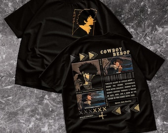 Dark Colors Retroclolic Cowboy Bebop Spike Spiegel T-Shirt | Retro Anime Tee