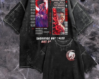 Dark and Comfort Colors Kokushibo Demon Slayer T-Shirt | Anime Demon Slayer Kimetsu No Yaiba