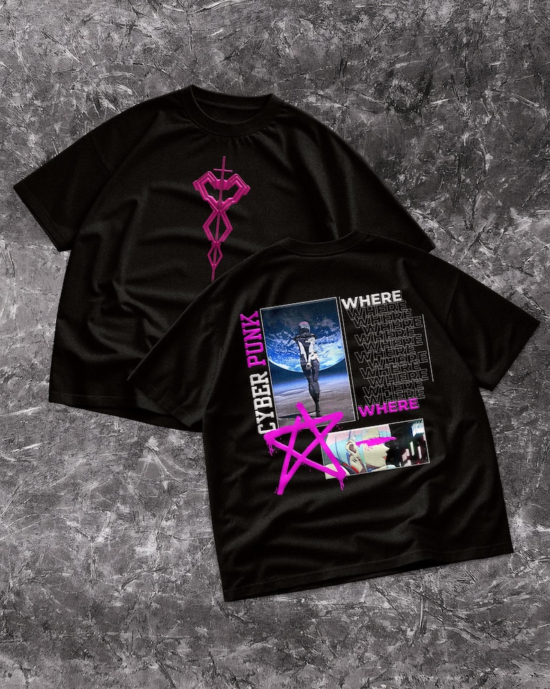 Dark Colors Cyberpunk Edgerunners Lucy T-Shirt image 1