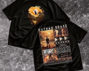 Dark Colors Uncharted Nathan Drake Adventure T-Shirt
