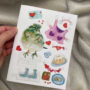 Paper Doll | Greeting Card | House Sparrow | whimsical