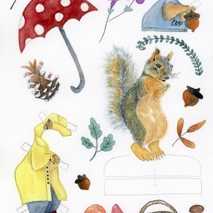 Paper Doll Set | Squirrel