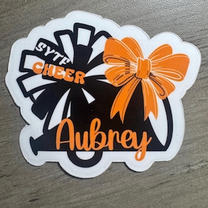 2.5” Cheer Stickers | Personalized Cheerleader Gifts | Laminated Stickers | Spirit Team Decals | Custom Cheer Stickers