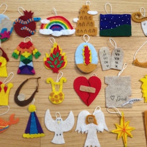 Tutorial for 24 Jesse Tree ornaments insipred by the Jesus Storybook Bible