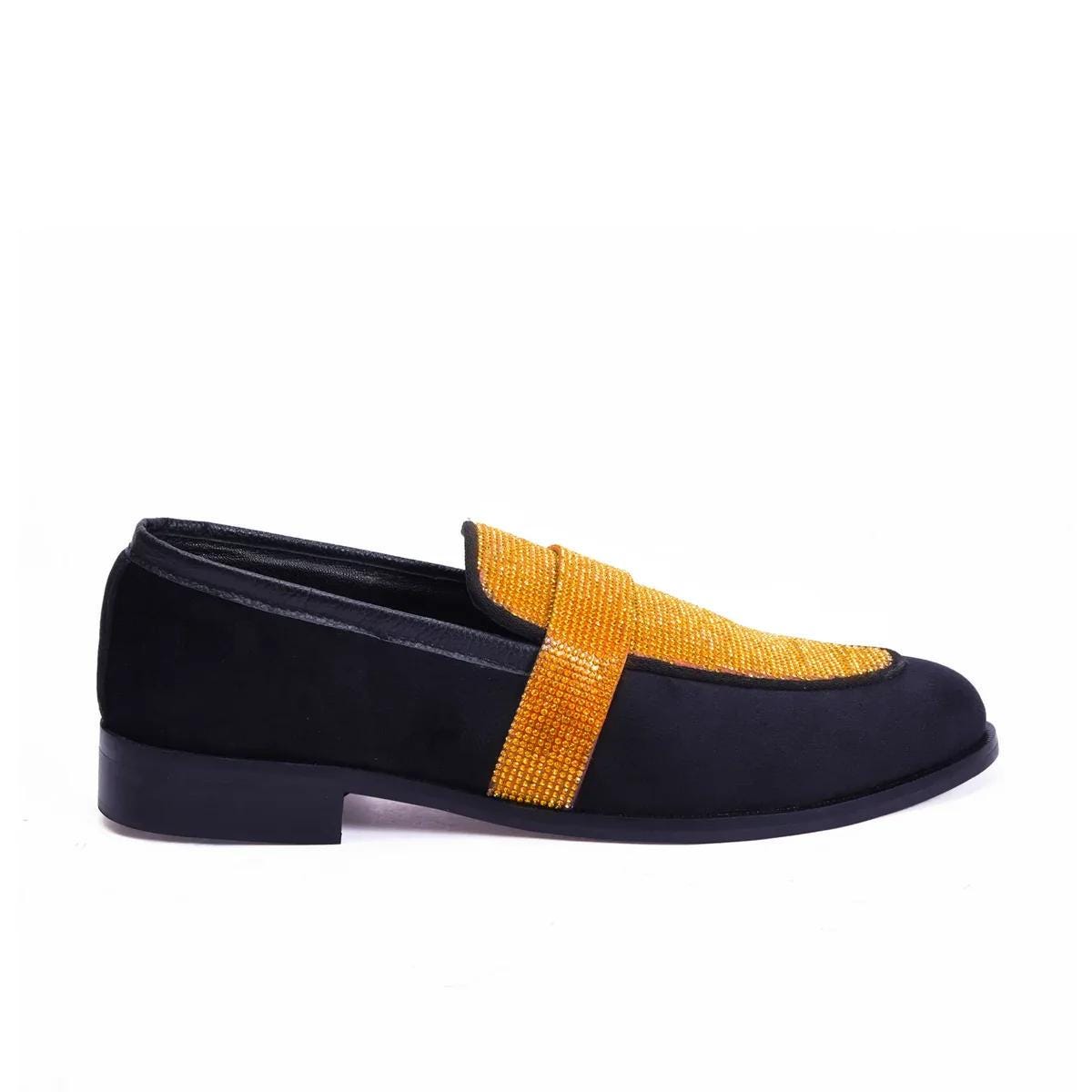 green emerald velvet dress New Fashion Gold Top and Metal Toe Men Velvet Dress Shoes Blue / 11.5 main image 1