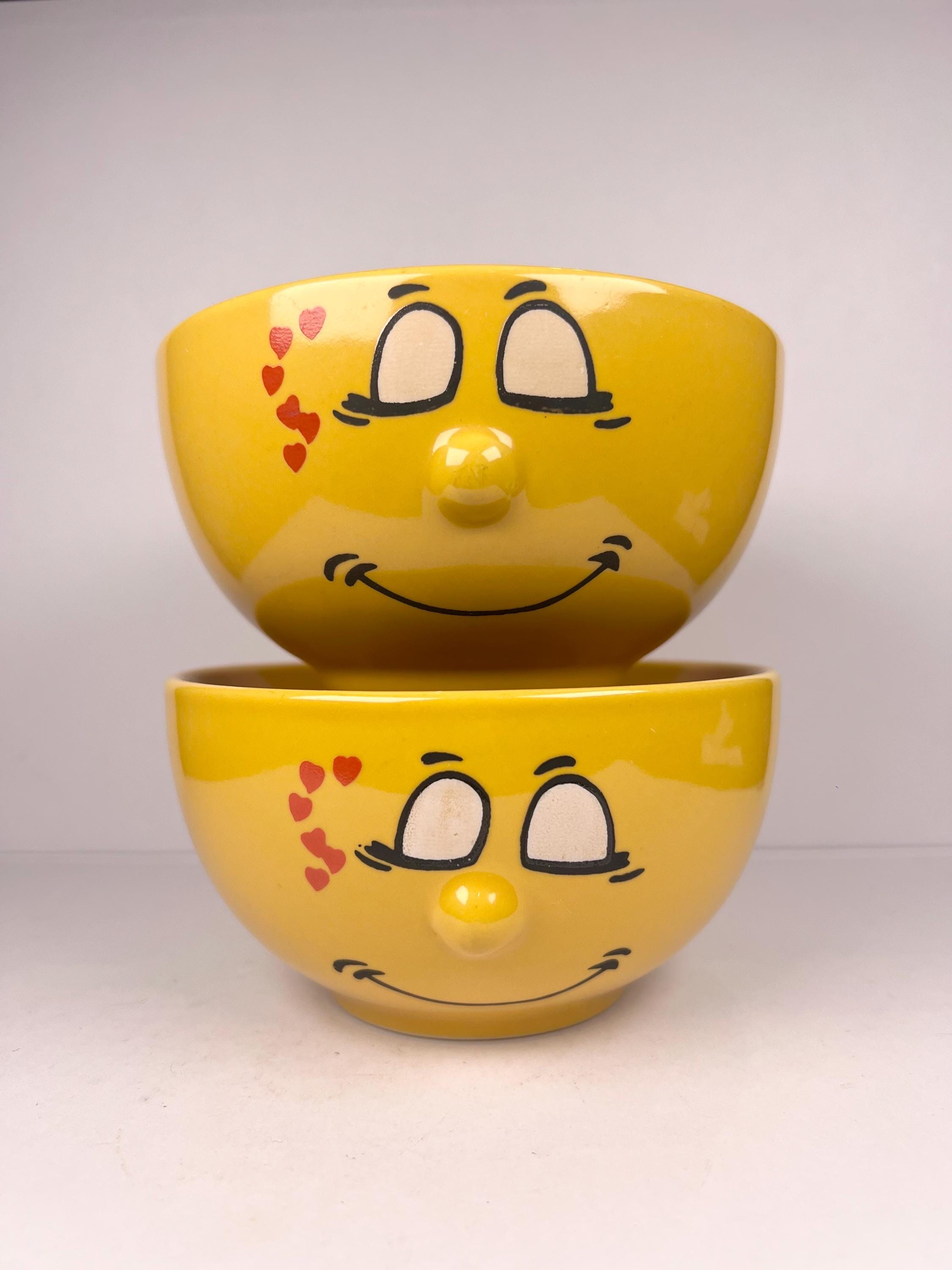 Smiley face bowls - Etsy 日本