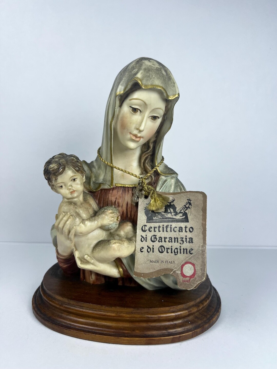 Statue De La Vierge Marie En Acrylique Pour Jardin - Piquet Décoratif Extérieur 23x30 Cm, Couleurs Vives, Résistant Aux Intempéries
