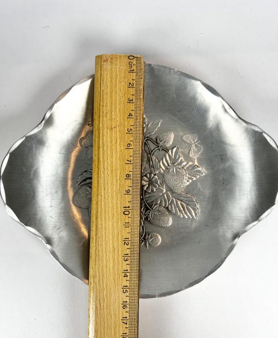Wendell August Forge Hammered Aluminum Strawberries Serving Tray