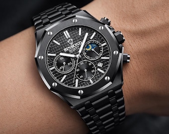 BINBOND Men’s Stainless Steel Quartz Watch with Date   /11