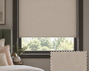 Basix Bisque Roller Blind, Made to Measure