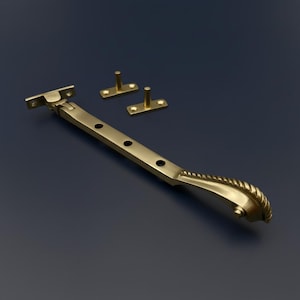 Georgian Casement Stay – Solid Brass – 200mm & 250mm - Lacquered