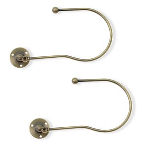 Pair of Elegant Swing Embrace Metal Curtain Holdbacks - 6 Colours – Set of 2
