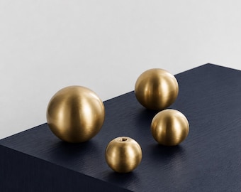 Brushed Brass Ball Knobs Modern Cabinet Knob Gold Drawer Pull Luxury Hardware