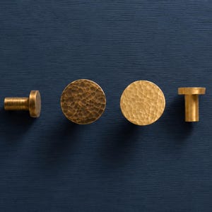 Solid Matte Brass & Antique Brass Cabinet Knobs 20mm - 32mm UK