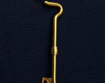 Gancho de latón macizo para cabina (75-100 mm) - Gancho para puerta de alta resistencia (Paquete de 1, 2 o 3)