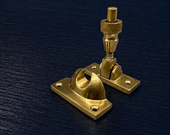 Solid Brass Sash Window Brighton Fastener 60mm - Solid Brass - Lacquered