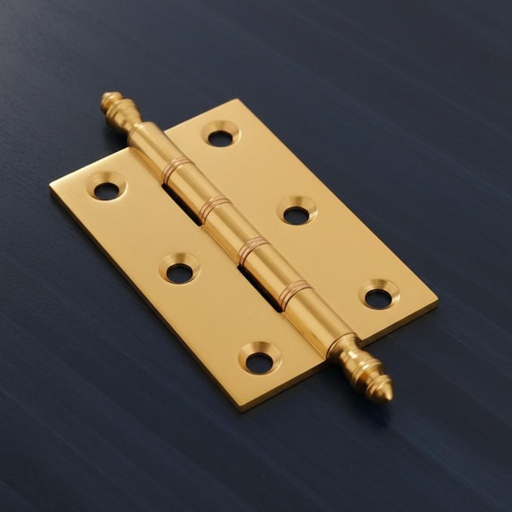 Brass Finial Door Hinge 76-102mm - Polished Brass PBW