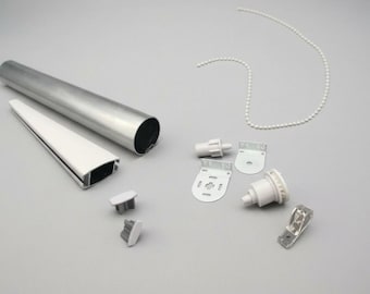 DIY Heavy Duty Roller Blind Kit – 32mm Aluminum Tube, Bottom Bar (60cm–350cm)