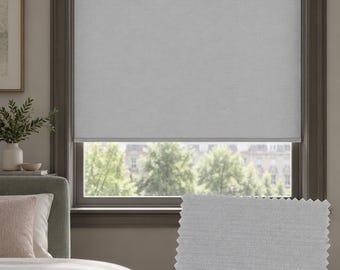 Basix Cloud Grey Roller Blind, Made to Measure