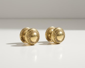 Georgian Brass Style Knobs – Solid Brass – 20mm / 25mm / 35mm / 50mm