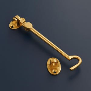 Cabin Hook Silent Pattern Brass 150mm – Solid Brass – Size From 50mm to 300mm
