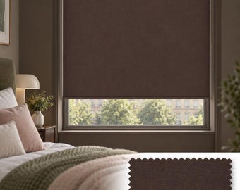 Colourtex Chocolate Roller Blind, Made to Measure