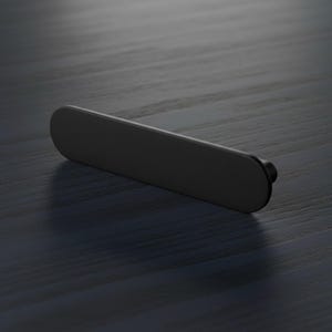2 maniglie per mobili e cassetti in legno nero opaco - Misure 128 mm e 192 mm - Confezione da 2 o 4