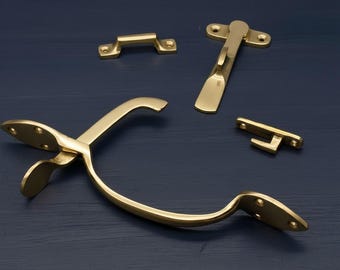 Solid Brass Suffolk Latch 200mm - Solid Brass Door Suffolk Latch - Lacquered Brass
