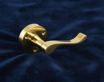 Boutons de porte à motif victorien en laiton massif – Paire de 60 mm