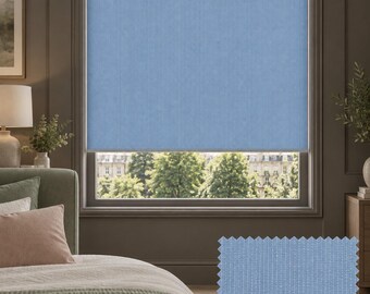 Guardian Pale Blue Roller Blind, Made to Measure