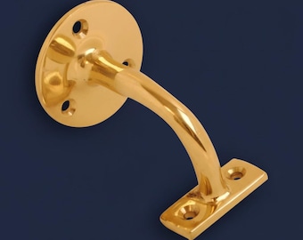 Solidny wspornik poręczy z mosiądzu – dostępne różne rozmiary 63 mm i 75 mm – solidne i wytrzymałe okucia