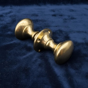 Solid Brass Victorian Rim Door Knobs – 50mm Mortice Set, , Period Door Furniture UK