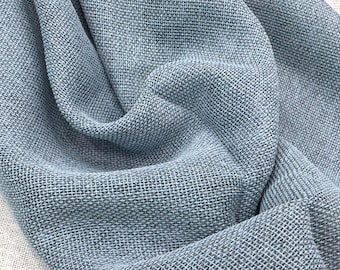 Niebieska przezroczysta tkanina na zasłony – podwójna szerokość, woal 300 cm – sprzedawana na metry