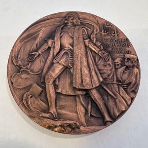 Augustus Saint-Gaudens World's Columbian Exposition Bronze Commemrative Medal - Original Box + Leaflet