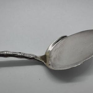 Antique Christofle Silverplate Bamboo Handle Server