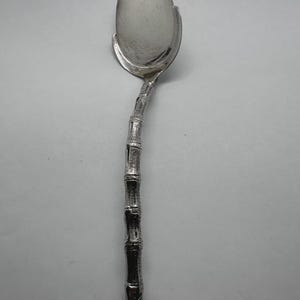Antique Christofle Silverplate Bamboo Handle Server