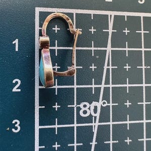 Vintage 14K Gold Turquoise Teardrop Earring
