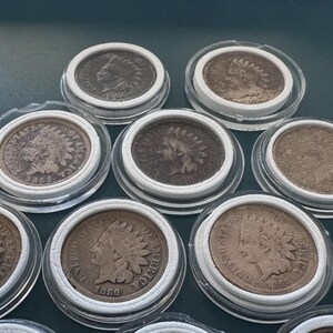 Lot of 12 Early Indian Head Pennies (1859-1864) — Verified Heavy Copper-Nickel Civil War Cents