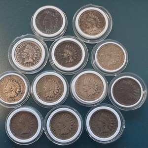 Lot of 12 Early Indian Head Pennies (1859-1864) — Verified Heavy Copper-Nickel Civil War Cents