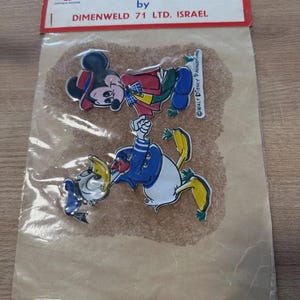Vintage Israeli Disney 3-D-CALS Large Stickers by Dimenweld 71 - Set of 4 Sealed Packs