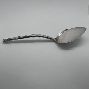 Antique Christofle Silverplate Bamboo Handle Server